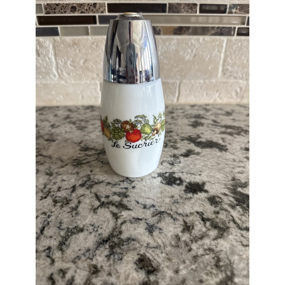 Vintage Gemco Spice Of Life Le Sucrier Sugar Dispenser | Centura by Corning